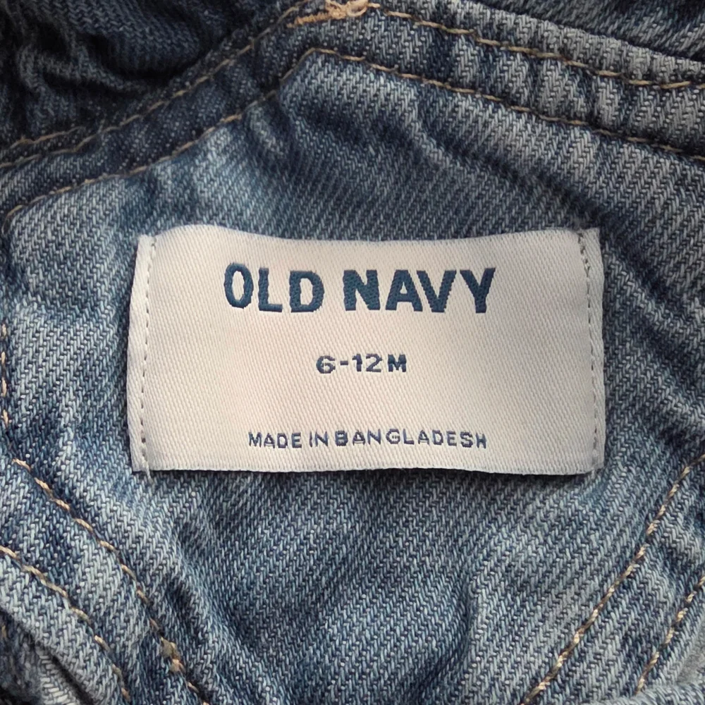 Old Navy - Light Blue Ruffled Denim Baby Shortalls
